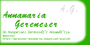 annamaria gerencser business card